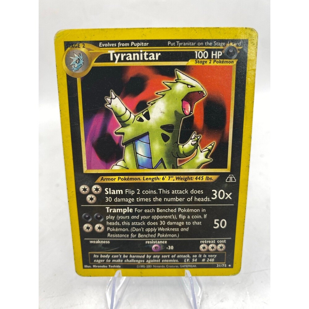 Tyranitar (31) Rare Neo Discovery N2 Darkness Unlimited 31/75 2001 HP